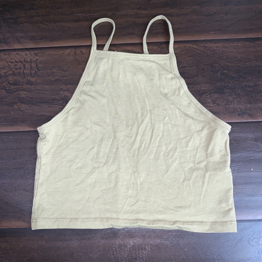 Olive Green Crop Top
